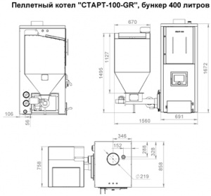 Котел пеллетный старт-100-GR