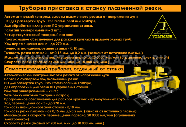 Станок газоплазменной резки с приставкой труборезом, резка до 380 мм. 2019 г