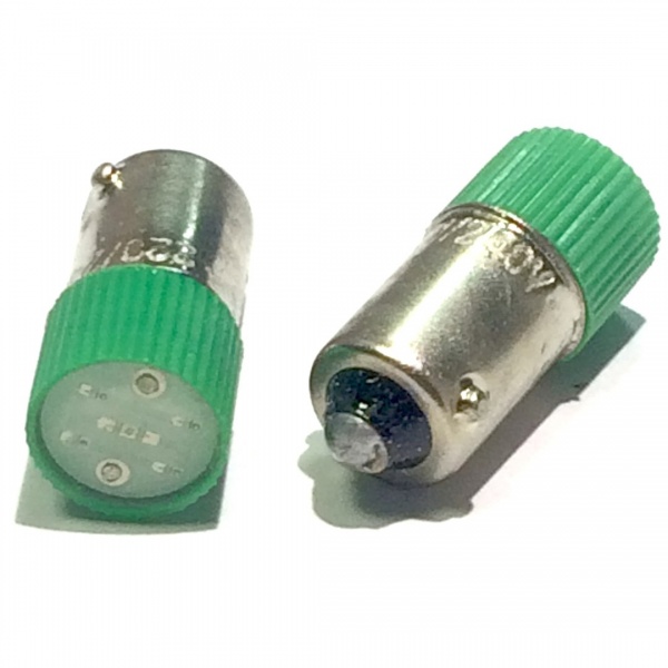 BA9S-LED-48VAC/DC-G Светодиодные лампочки, цоколь BA9S, зеленого цвета 48VAC/DC