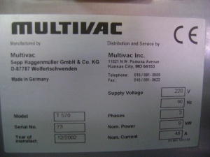 Термформовочная упаковочная машина MULTIVAC T570 CD