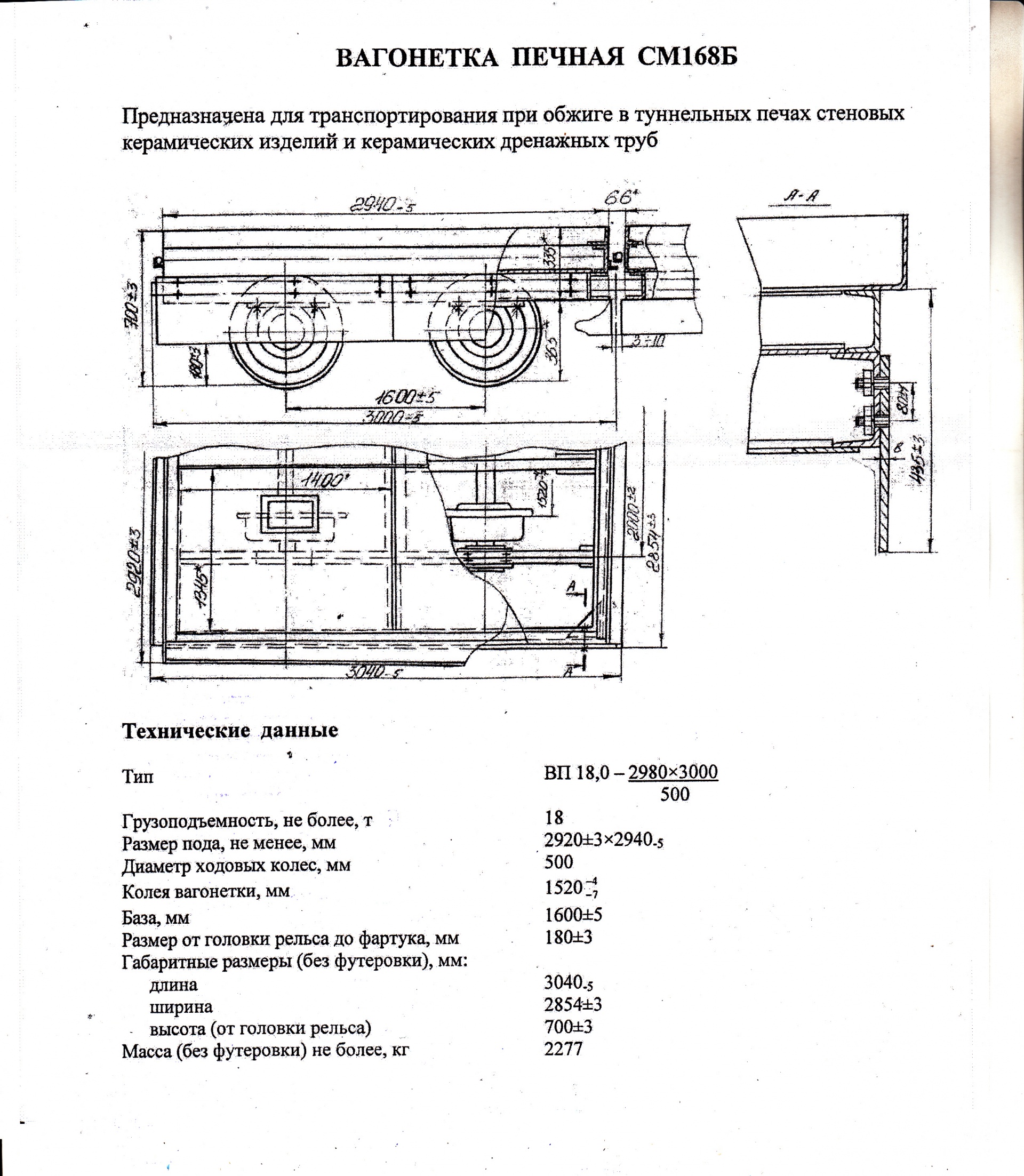 Вагонетка см-168б