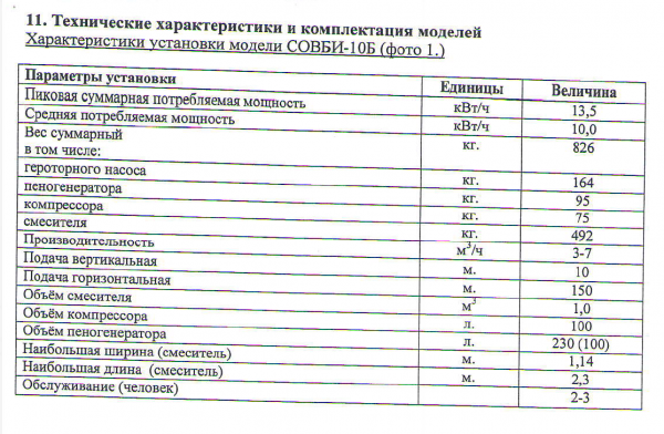 Установка - СОВБИ 10Б