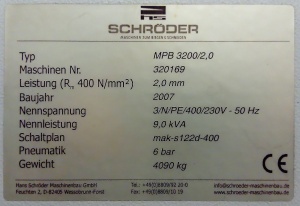 Электромеханический листогиб Servo Power Bend (SPB) Schröder с поволотной балкой и сегментными ножами