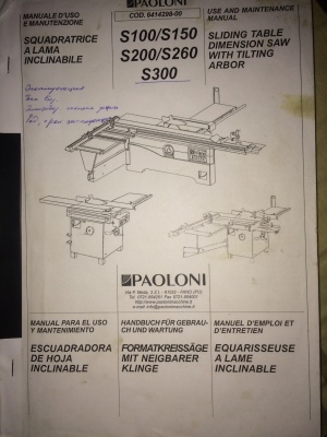 Форматно-раскроечный станок Paoloni S 300