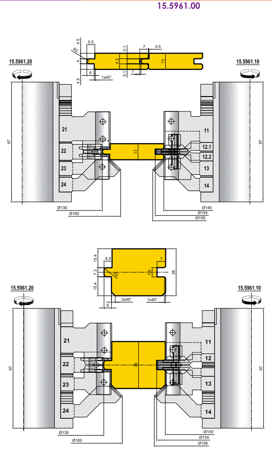 Комплекты фрез для профилирования паркетной доски (15.5961.00, 15.5920.00)