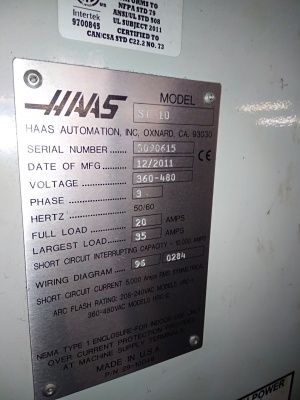 Haas ST-10, servo bar 300