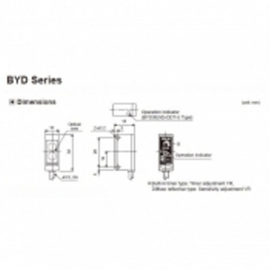 Фотодатчик диффузионный, NPN, ~10-50 мм, 12-24VDC - BYD50-DDT Autonics