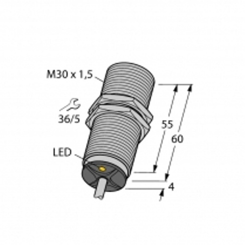 BI10-M30-AP6X Индуктивный датчик M30 x 1,5, PNP, 10... 30 VDC