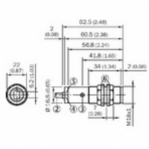 VTF180-2N42417 Фотоэлектрические датчики М18, диффузные отражение от объекта, NPN NO, регулируемая дистанция срабатывания до 140 мм, 30 мА 1