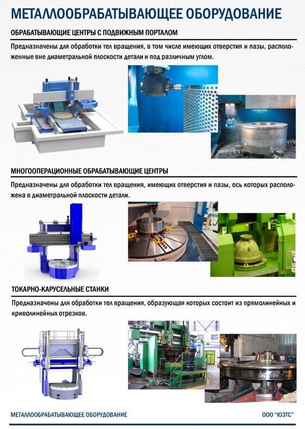 токарно-карусельные станки и металлобрабатывающие центры