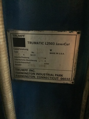 Станок лазерной резки TRUMPF L2503 2 кВт с паллетосменщиком