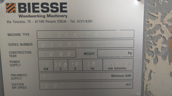 Многооперационный обрабатывающий центр с ЧПУ Rover 20 Biesse