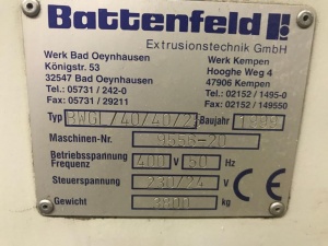 In-line линия с формовкой Illig RDM 70 KB и экструдером Battenfeld 120мм 1997 года