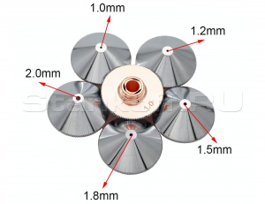 Оригинальное двойное сопло 1 мм Worthing WND-2810 для оптоволоконного лазера