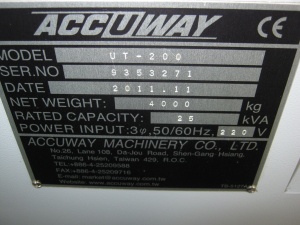 Токарный центр с ЧПУ Accuway UT-200