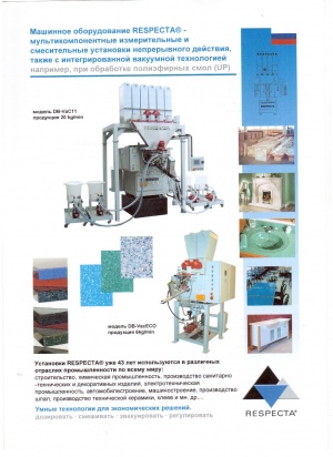 Смесительно-дозирующая установка RESPECTA® используются для производства продукции гарантировано высокого каче