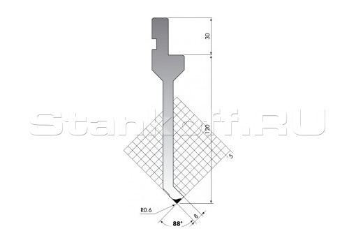 Пуансон для листогиба P.150-88-R06