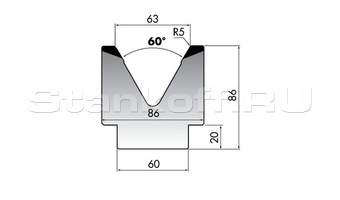 Матрица для гибки M86-60-63/C