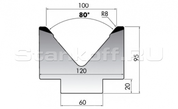 Матрица для гибки M95-80-100