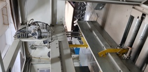 Автоматическая упаковочная машина (обвязчик стопок) со сталкивающим устройством ПРИМА 1000/1Т