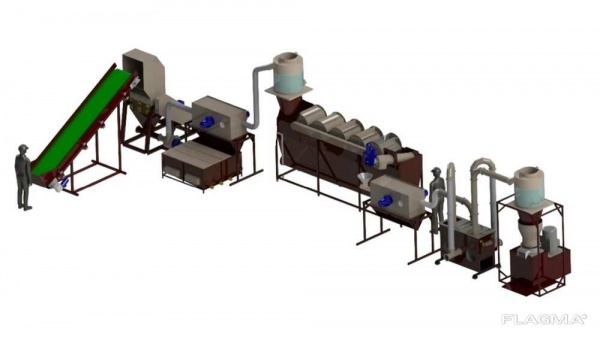 Переработки пленки ПНД, ПВД, ПП с пресс-агломератором