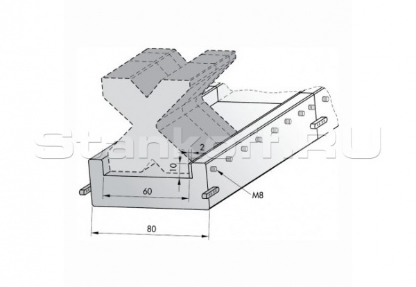 Подложка сборная с прижимной планкой C1050-RS/C