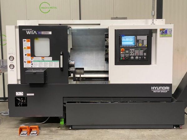 Токарный с ЧПУ WIA Hyundai Хюндай CNC Lathe HD 2200 Ø 550 x 565 mm 5465 = Mach4metal