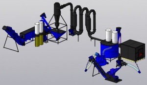Линия по производству топливных гранул полного цикла MLG1500
