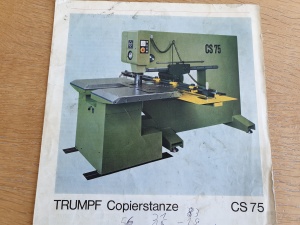 Координатно- пробивной пресс TRUMPF CS75-1550 7,5 тонн