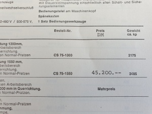 Координатно- пробивной пресс TRUMPF CS75-1550 7,5 тонн