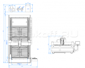 Оптоволоконный лазер для резки металла LM-1530C/1500 IPG