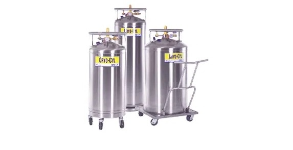 Криоцелиндр на 200 литров для хранения жидкого кислорода, азота, аргона и углекислоты