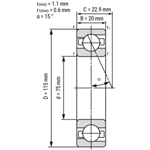 Подшипники 7015 B7015 EX75 S6015 36115 115HC MM9115