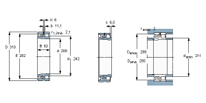 Подшипники NN3040 NN3040K NN3040TN NN3040KTN 3182140