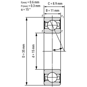 Подшипники 7202 B7202 EX215 S6202 36202 202HC MM202