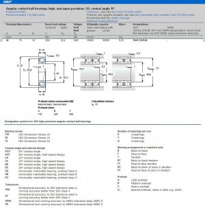 Подшипники 7009 B7009 EX45 S6009 36109 109H MM9109