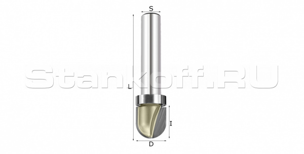 Фреза пальчиковая с верхн. подшипником R=12.7 D=25.4x19 S=8 ARDEN 219820