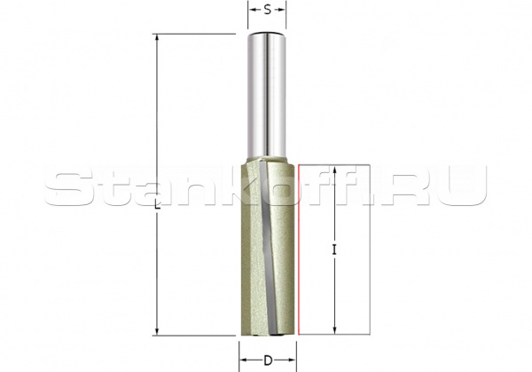 Фреза пазовая (наклонное лезвие 3°) D=12x35x67 S=8 ARDEN 110856A