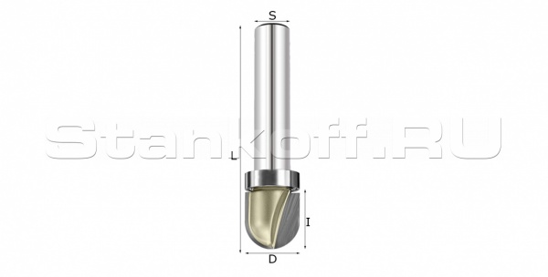 Фреза пальчиковая с верхн. подшипником R=6 D=12x12x50 S=8 ARDEN 219810