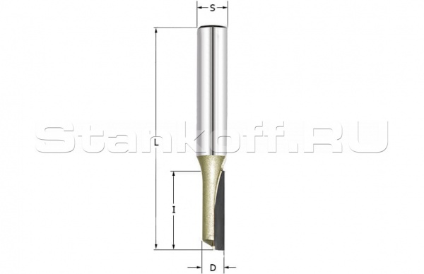 Фреза пазовая Z=1 S=8x32 D=6x19x55 RH ARDEN 101841