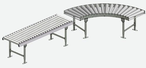 Неприводные рольганги (роликовые конвейеры)