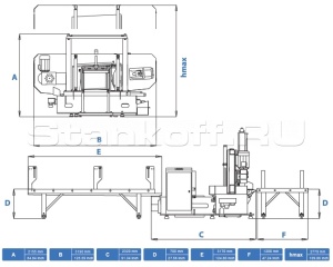 Станок ленточнопильный автоматический CUTERAL CAB 550 PLC