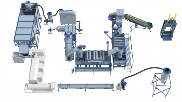 Комплекс по переработки пленочных и нитевидных материалов PZO 800 MKG-S