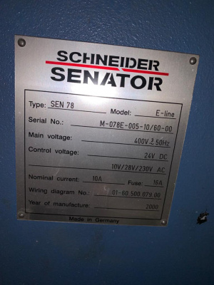 Одноножевая бумагорезательная Schneider Senator 78