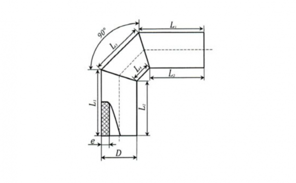 Отвод сегментный 90°