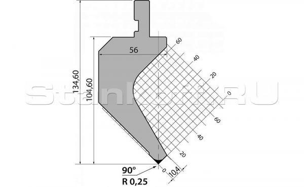 Пуансон классический PK.135.90.R025.835