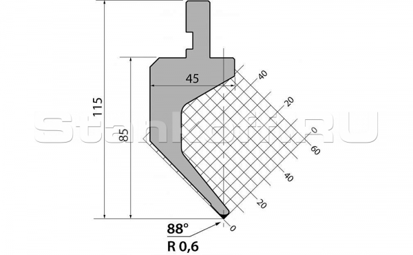 Пуансон R1 классический P.115.88.R06.415