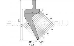 Пуансон R1 классический PG.135.60.R08.415