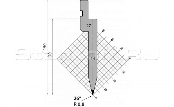 Пуансон R1 классический PU.150.26.R08.835