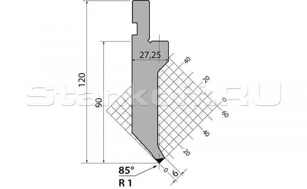 Пуансон R1 классический P.120.85.R1.415